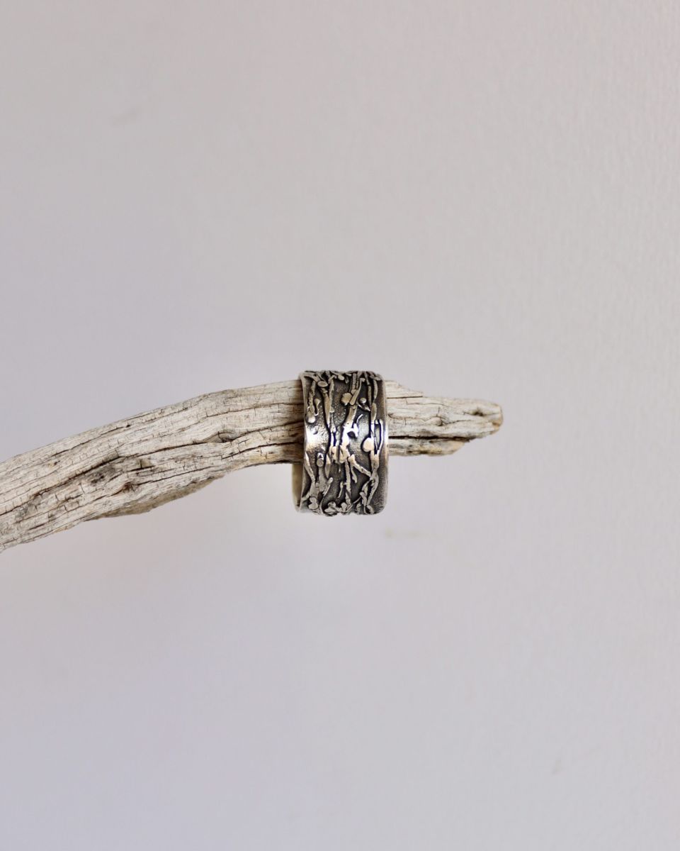 Bague parchemin, bague en argent fait main par Maryjou — vue 2