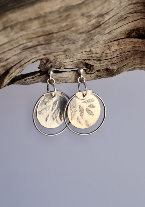 Boucles Hybrides Thallo, boucles d’oreilles en argent fait main par Maryjou