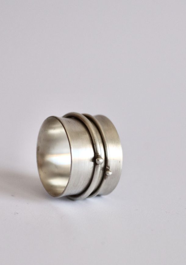 Bague double jeu, bague en argent fait main par Maryjou