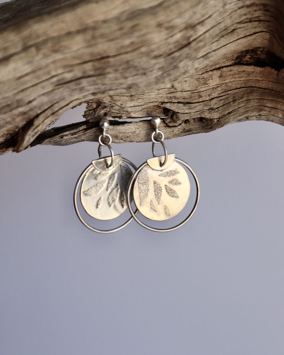 Boucles Hybrides Thallo, boucles d’oreilles en argent fait main par Maryjou