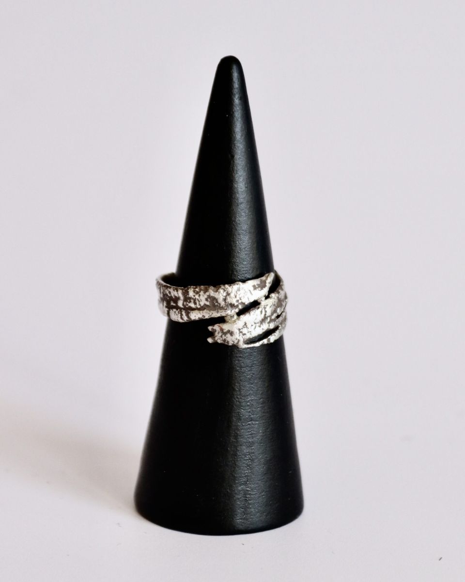 Bague elan, bague en argent fait main par Maryjou — vue 2