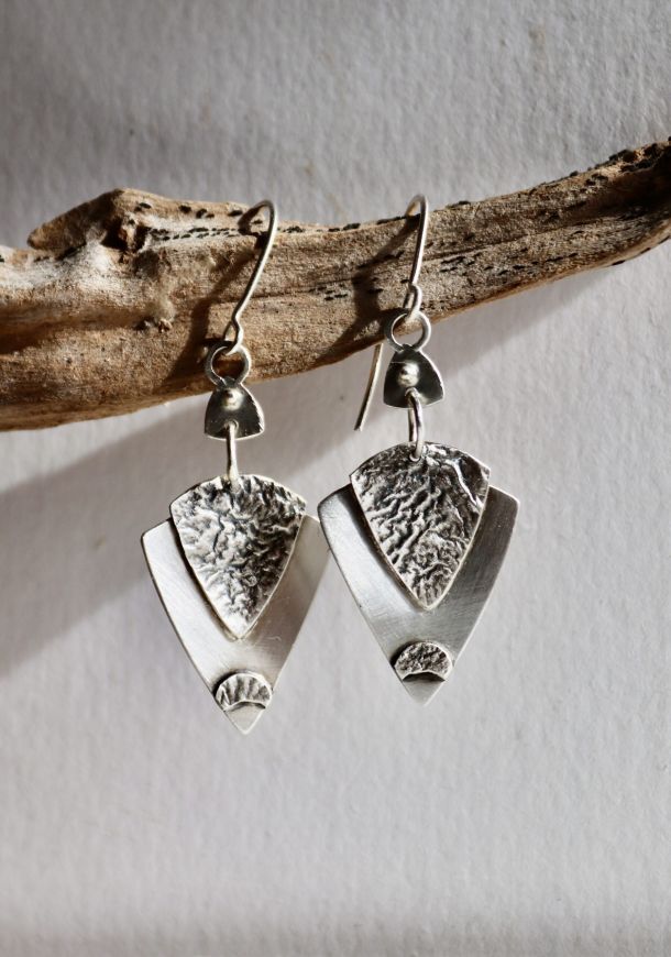 Boucles amazones, boucles d’oreilles en argent fait main par Maryjou