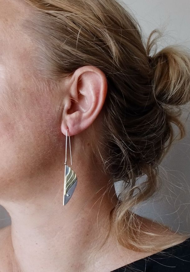 Boucles Sevelis, boucles d’oreilles en argent fait main par Maryjou