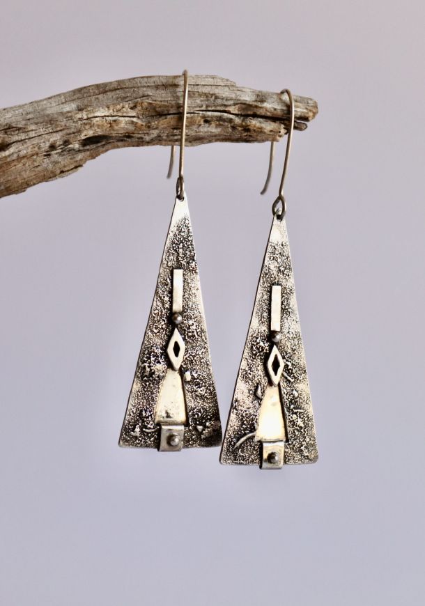 Boucles Kira, boucles d’oreilles en argent fait main par Maryjou