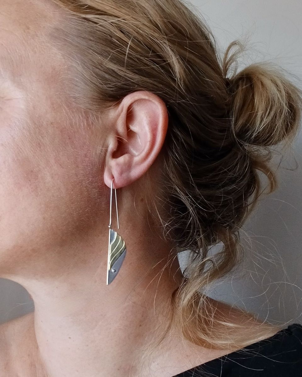 Boucles Sevelis, boucles d’oreilles en argent fait main par Maryjou