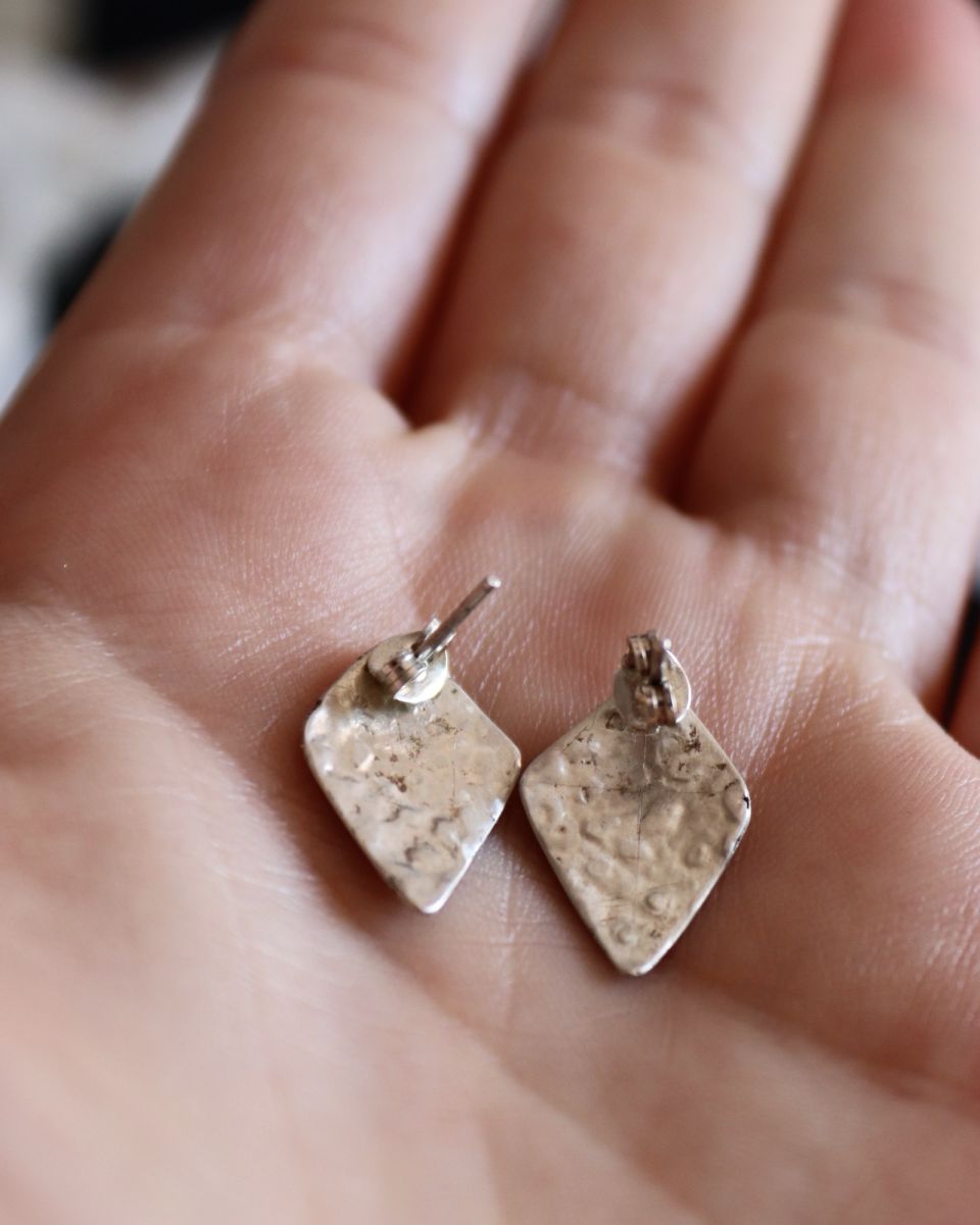 Boucles ozanges, boucles d’oreilles en argent fait main par Maryjou — vue 5