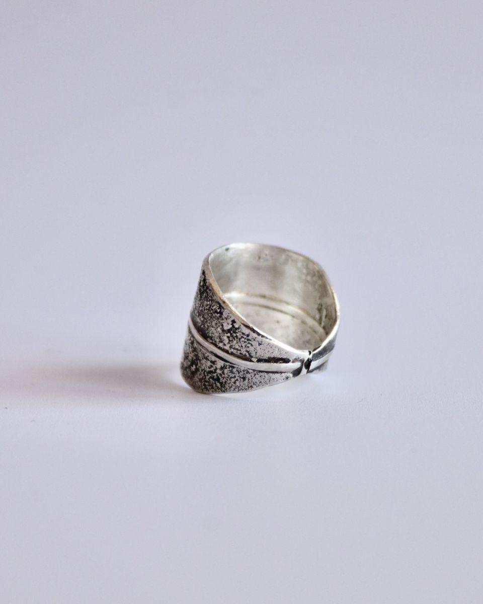 Bague ancrage, bague en argent fait main par Maryjou — vue 4
