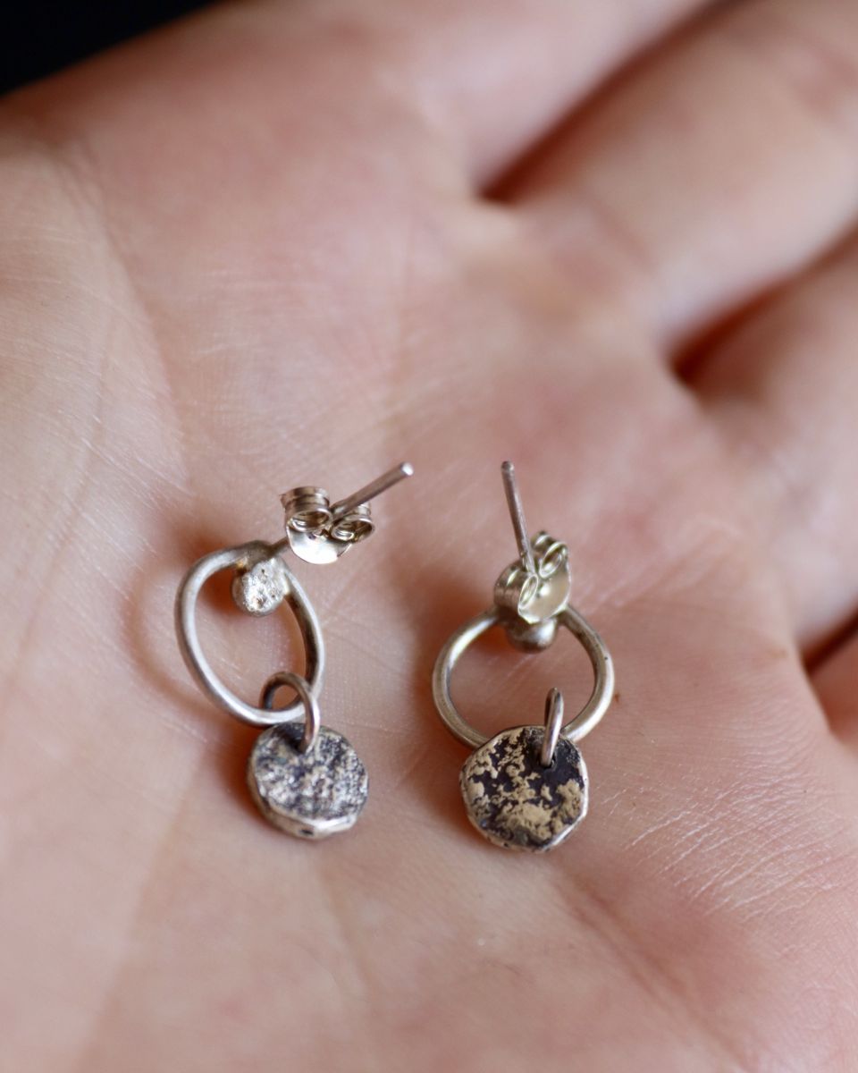 Boucles Tygout 3 Boucles Tygout, boucles d’oreilles en argent fait main par Maryjou — vue 4