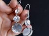Boucles Lunes, boucles d’oreilles en argent fait main par Maryjou — vue 2