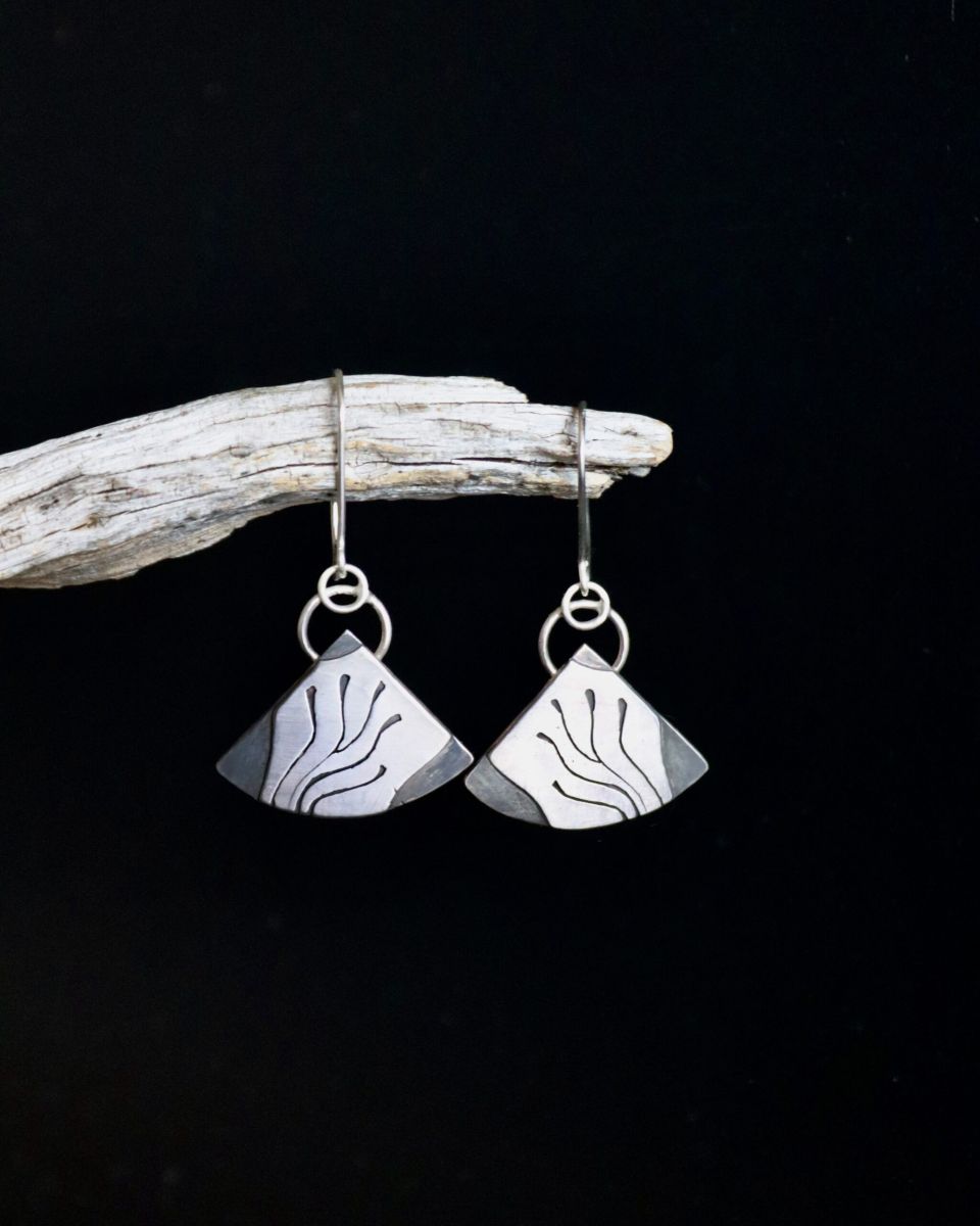 Boucles Anonymes, boucles d’oreilles en argent fait main par Maryjou — vue 3