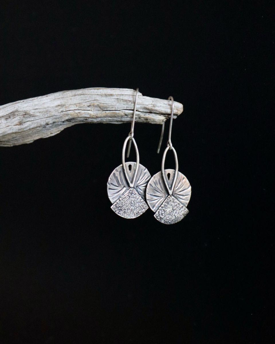 Boucles Taliya, boucles d’oreilles en argent fait main par Maryjou — vue 4