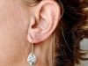 Boucles zébrées, boucles d’oreilles en argent fait main par Maryjou