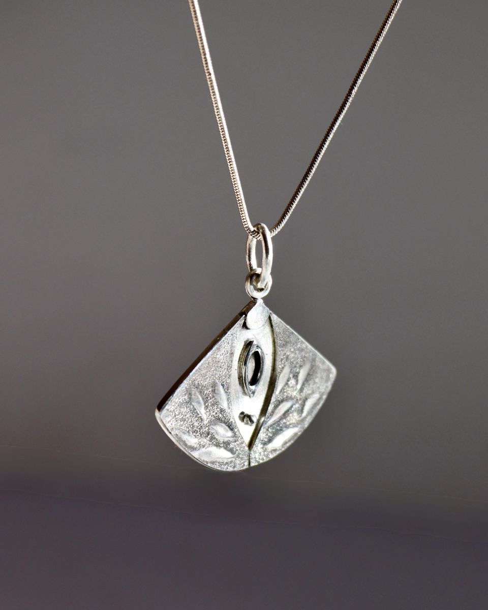 Pendentif Folia, pendentif en argent fait main par Maryjou — vue 2
