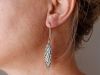Boucles Sylvae, boucles d’oreilles en argent fait main par Maryjou