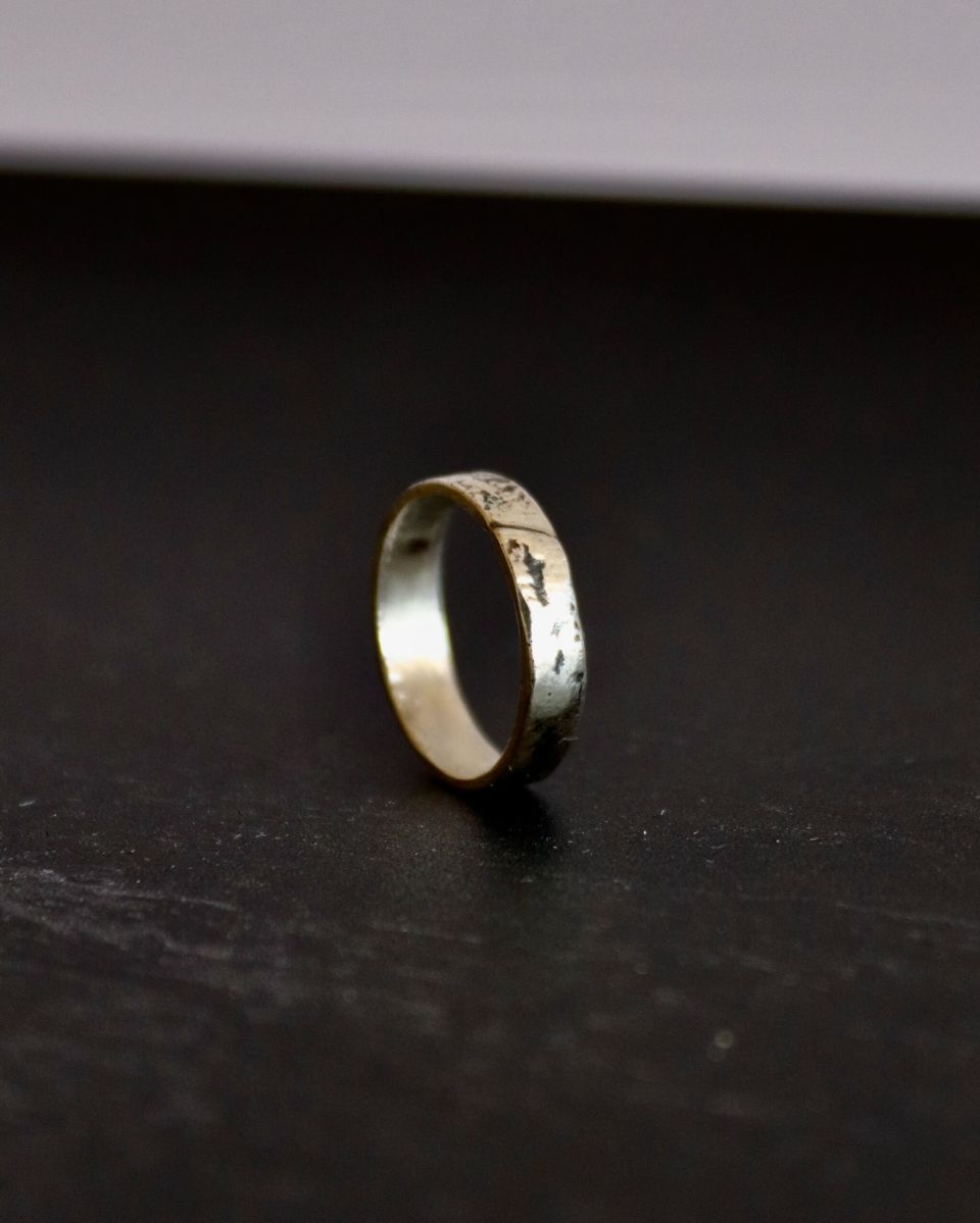 Bague diagonale, bague en argent fait main par Maryjou