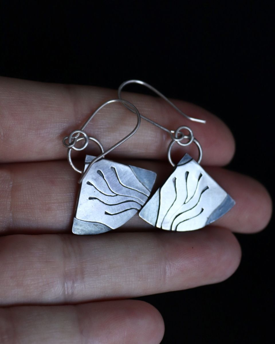 Boucles Anonymes, boucles d’oreilles en argent fait main par Maryjou — vue 6