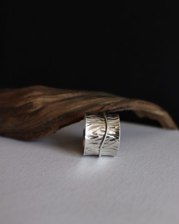 Bague évasée, bague en argent fait main par Maryjou