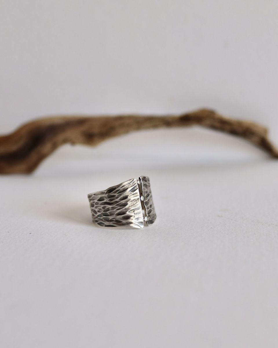 Bague empreinte, bague en argent fait main par Maryjou — vue 2
