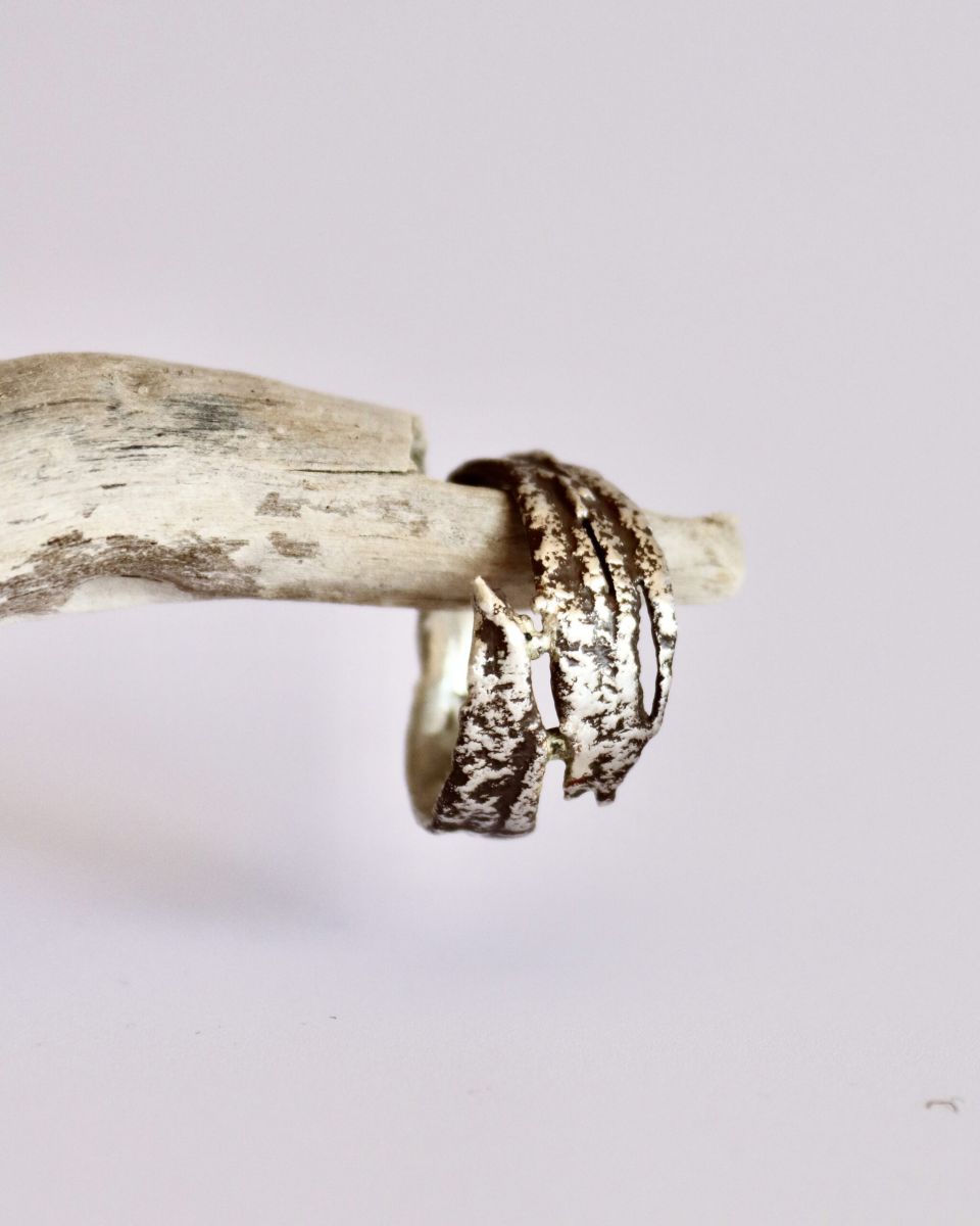 Bague elan, bague en argent fait main par Maryjou — vue 3
