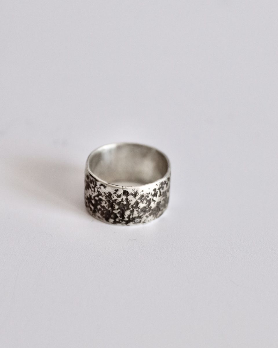 Bague krepi, bague en argent fait main par Maryjou — vue 3