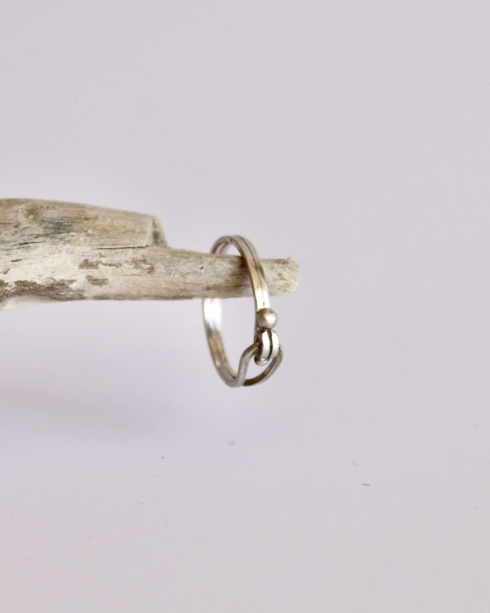 Bague chemin, bague en argent fait main par Maryjou — vue 5