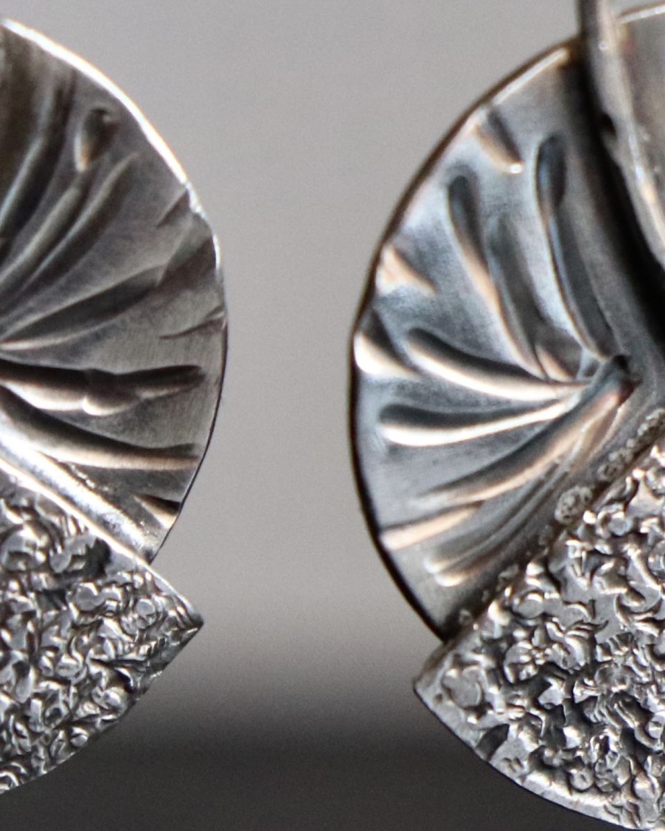 Boucles Taliya, boucles d’oreilles en argent fait main par Maryjou — vue 6