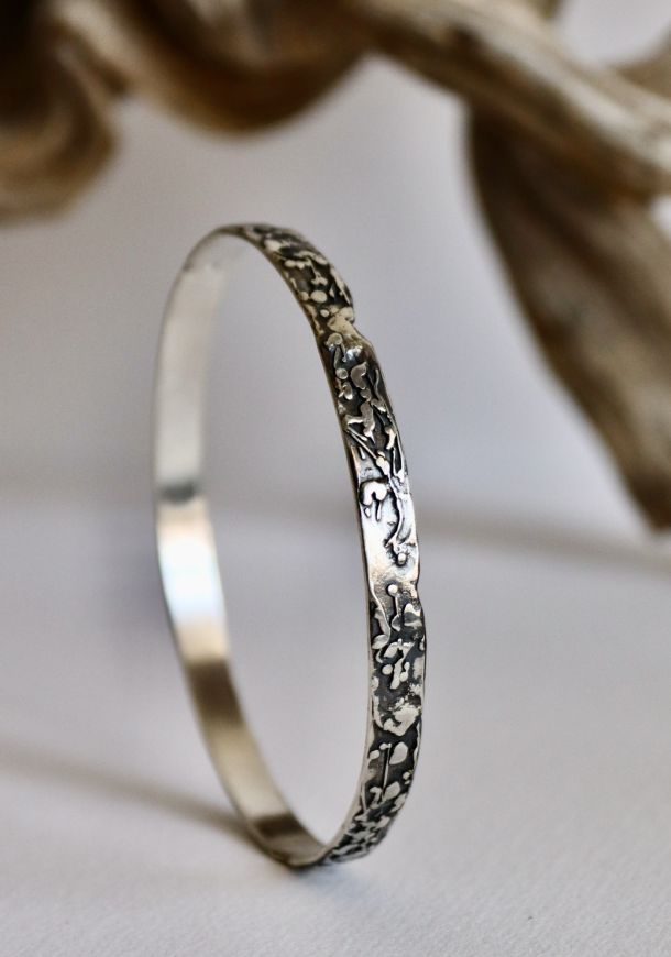 Bracelet parchemin, bracelet en argent fait main par Maryjou