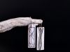 Boucles reversibles empreintes, boucles réversibles en argent fait main par Maryjou — vue 2