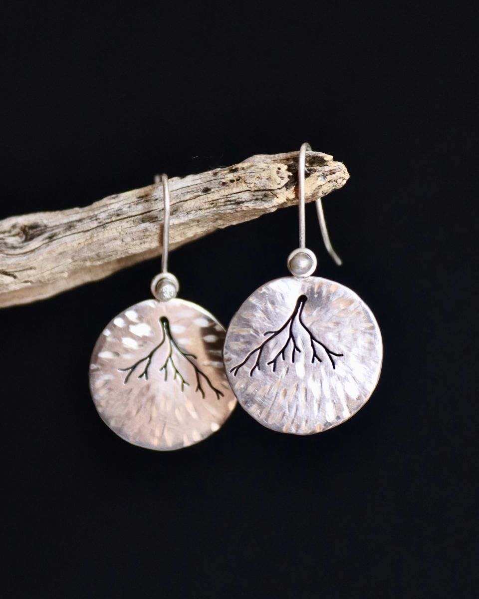 Boucles duelles, boucles d’oreilles en argent fait main par Maryjou — vue 6