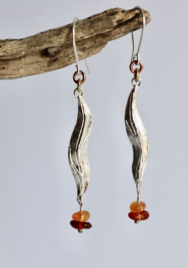 Boucles Nehalys, boucles d’oreilles en argent fait main par Maryjou
