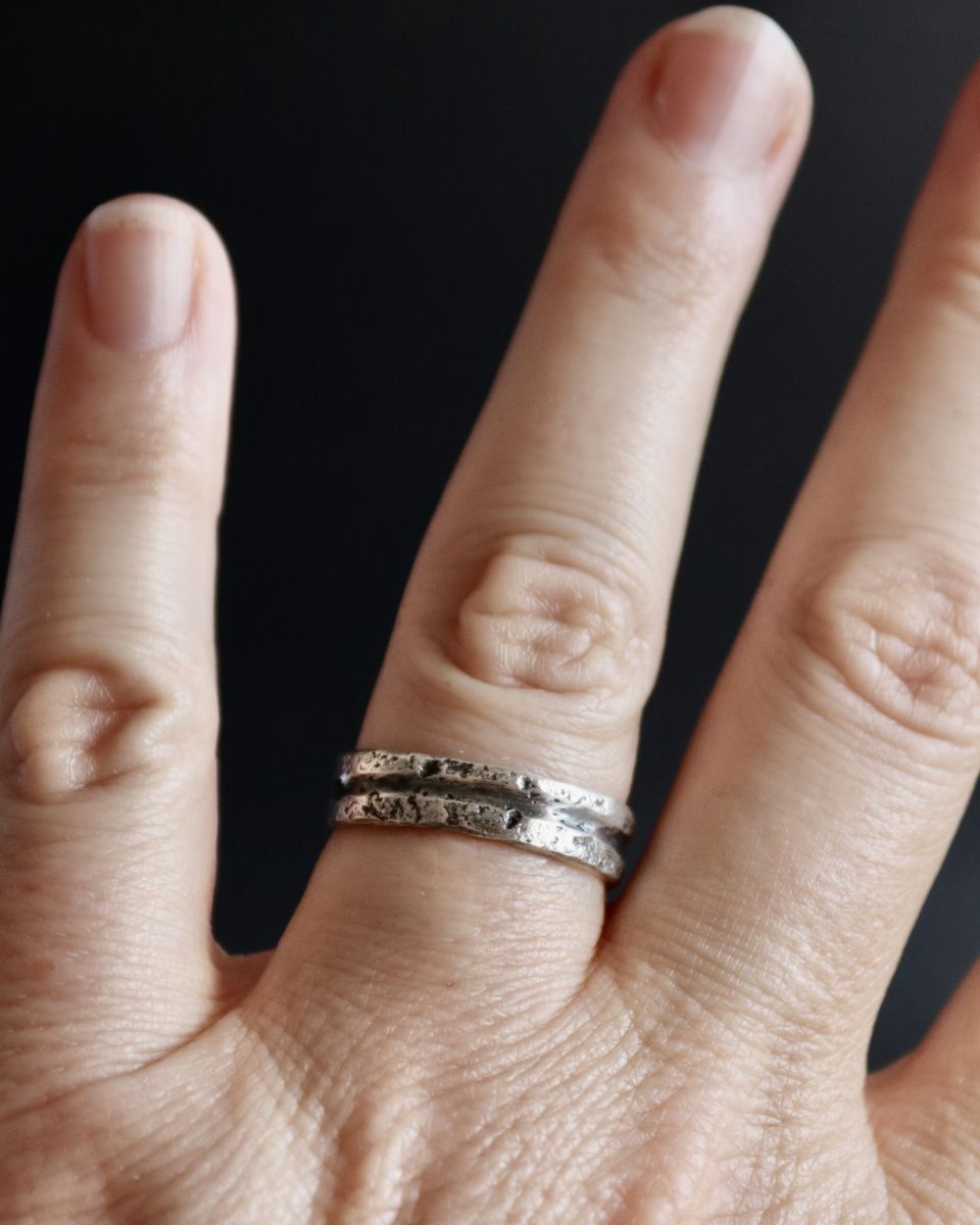 Bague sillon, bague en argent fait main par Maryjou — vue 8