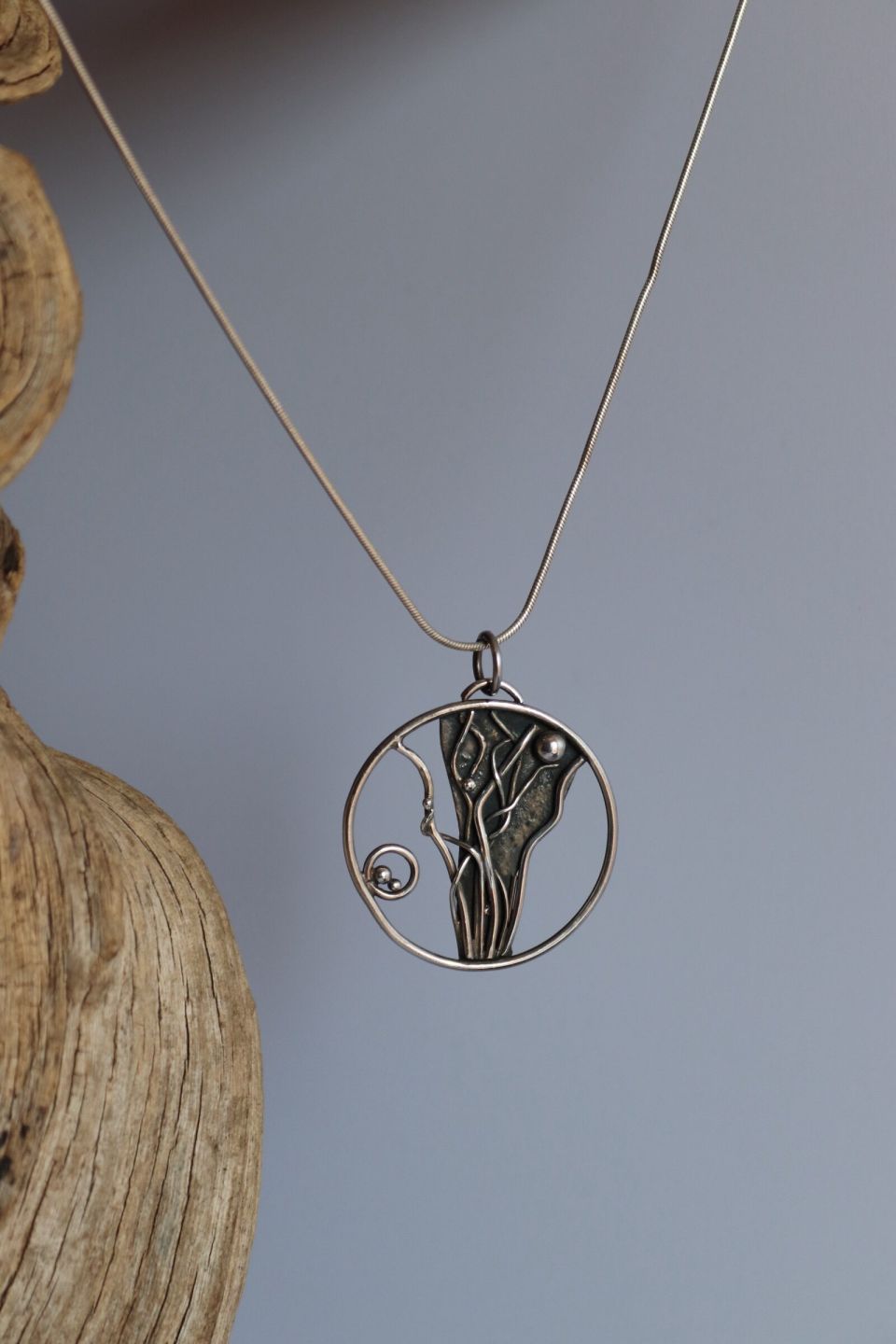 Pendentif Lyane, pendentif en argent fait main par Maryjou — vue 2