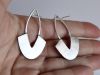 Boucles iroquoises, boucles d’oreilles en argent fait main par Maryjou — vue 4