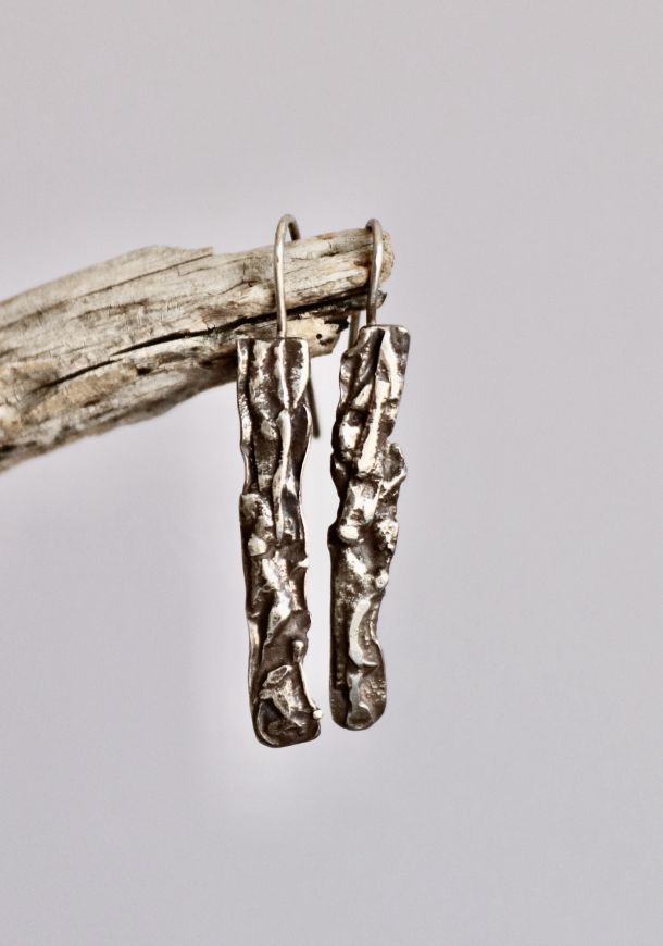 Boucles vestyge, boucles d’oreilles en argent fait main par Maryjou — vue 3