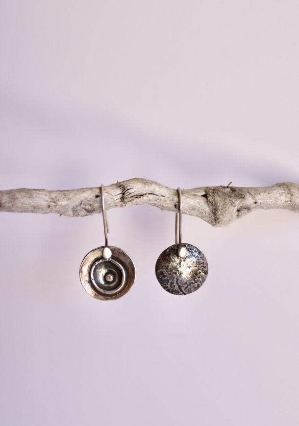 Boucles reversibles Ondes, boucles réversibles en argent fait main par Maryjou