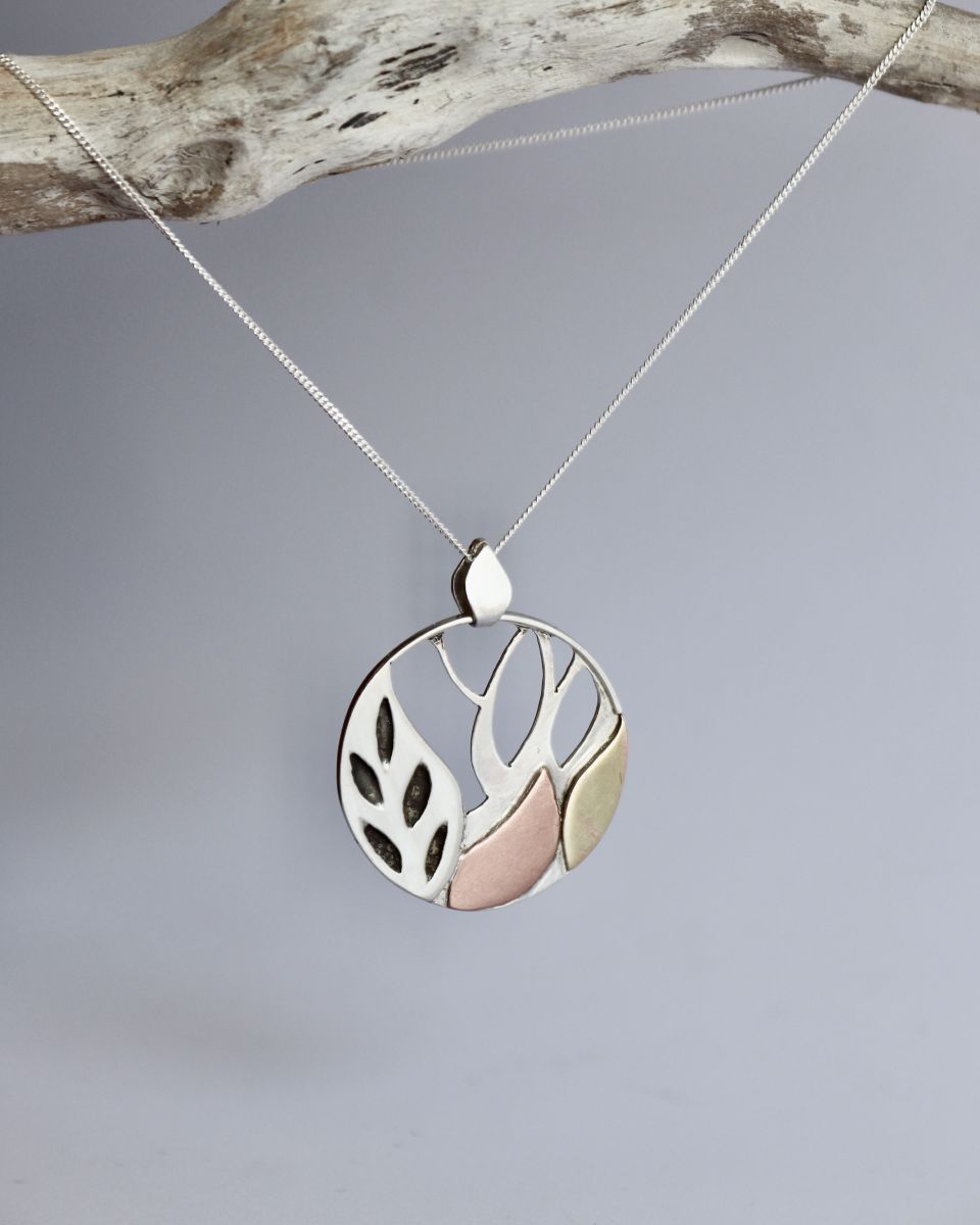 Pendentif automne, pendentif en argent fait main par Maryjou — vue 2