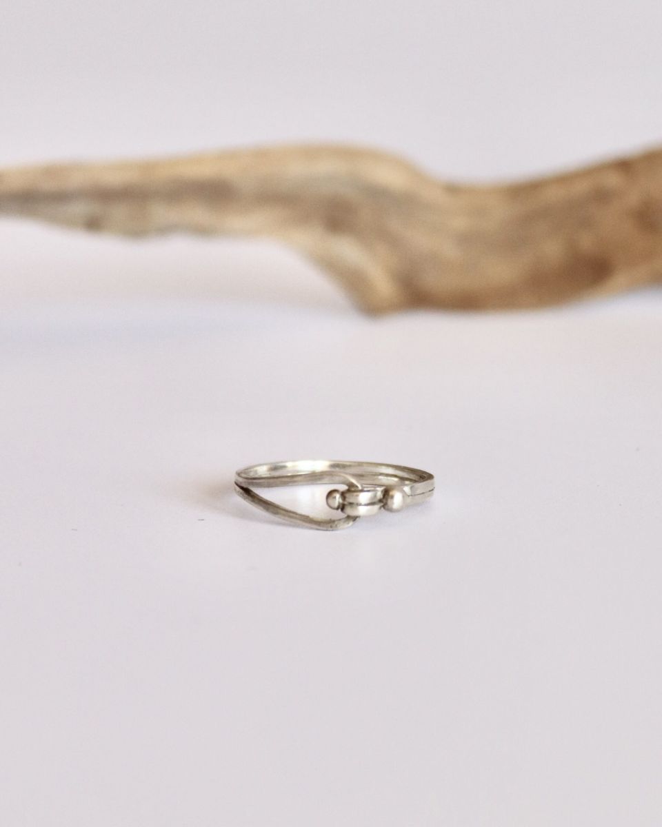 Bague chemin, bague en argent fait main par Maryjou — vue 4