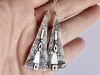 Boucles Kira, boucles d’oreilles en argent fait main par Maryjou — vue 4