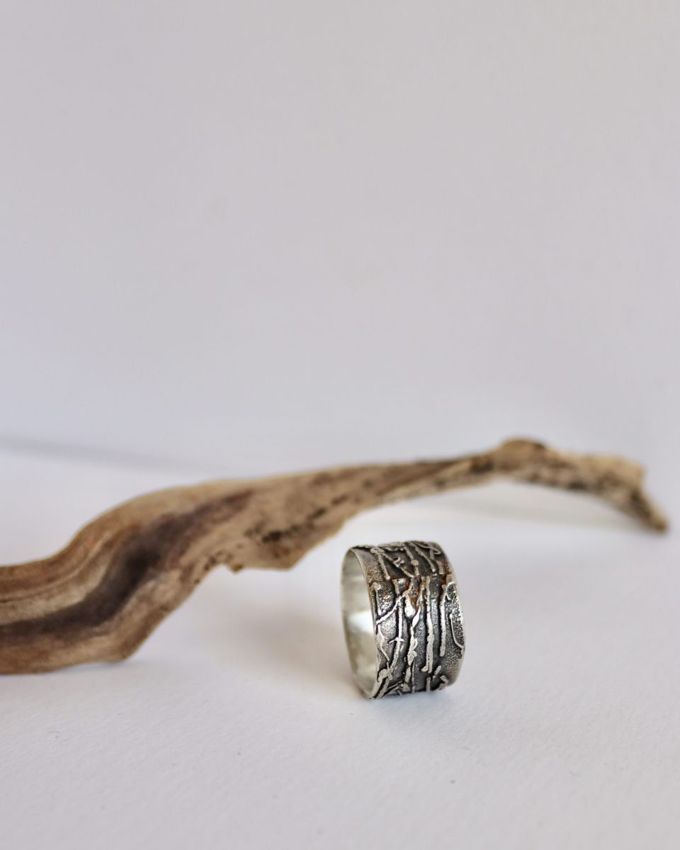 Bague parchemin, bague en argent fait main par Maryjou