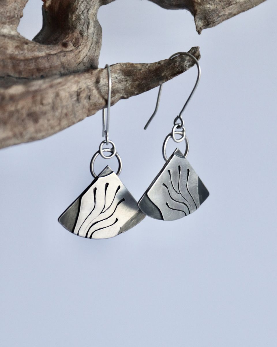 Boucles Anonymes, boucles d’oreilles en argent fait main par Maryjou — vue 4