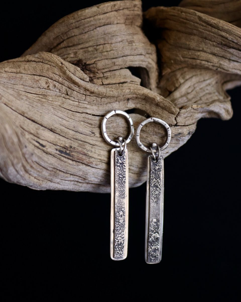 Boucles Sorya 3 Boucles Sorya, boucles d’oreilles en argent fait main par Maryjou — vue 3
