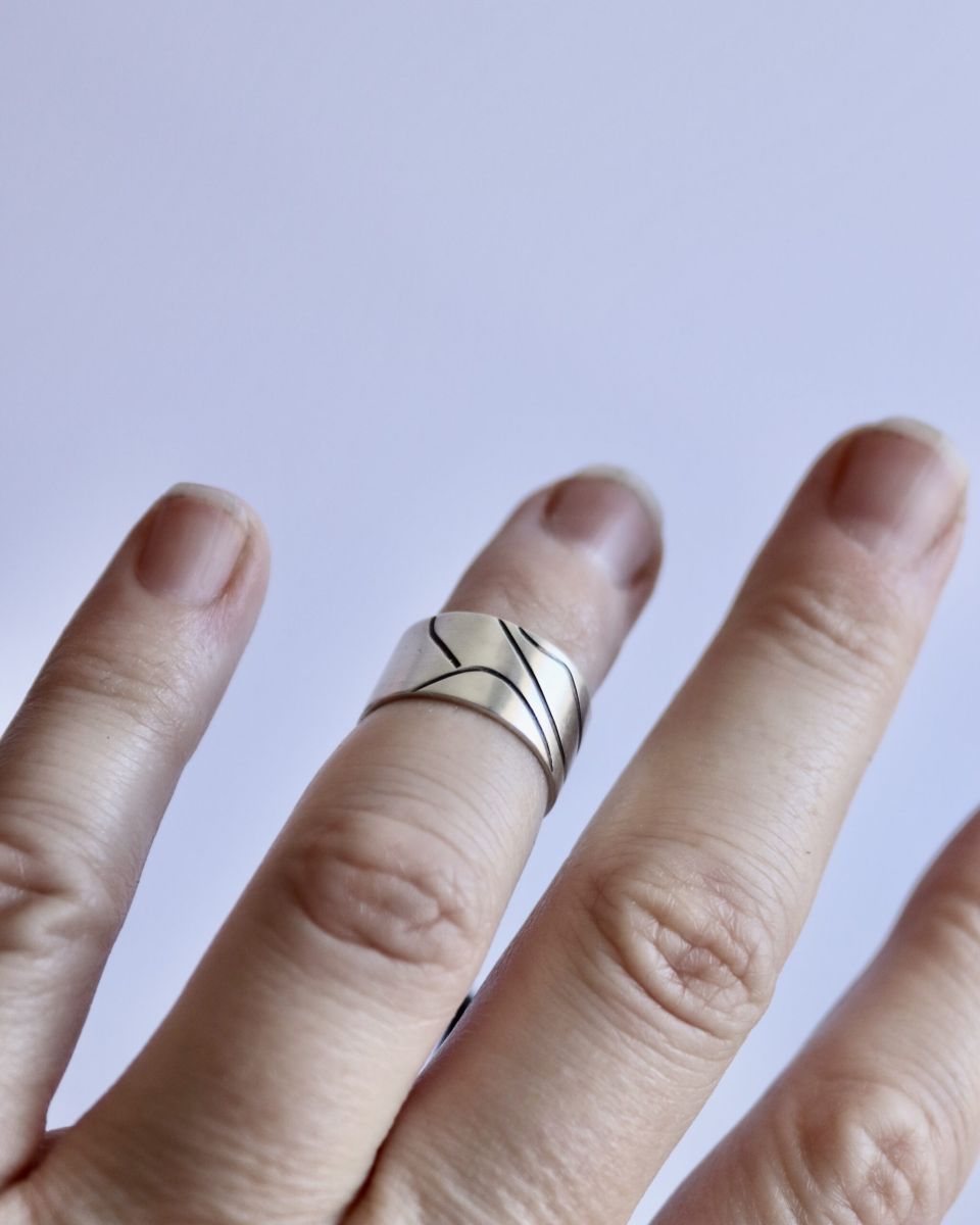 Bague sentier 7 Bague sentier, bague en argent fait main par Maryjou — vue 7