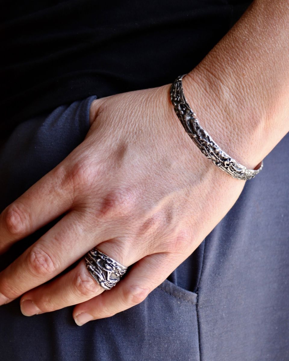 Bracelet Amalgame 5 Bracelet Amalgame, bracelet en argent fait main par Maryjou — vue 5