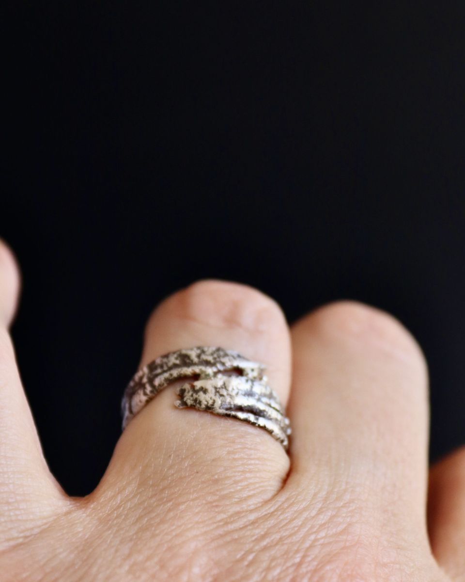 Bague elan, bague en argent fait main par Maryjou — vue 6