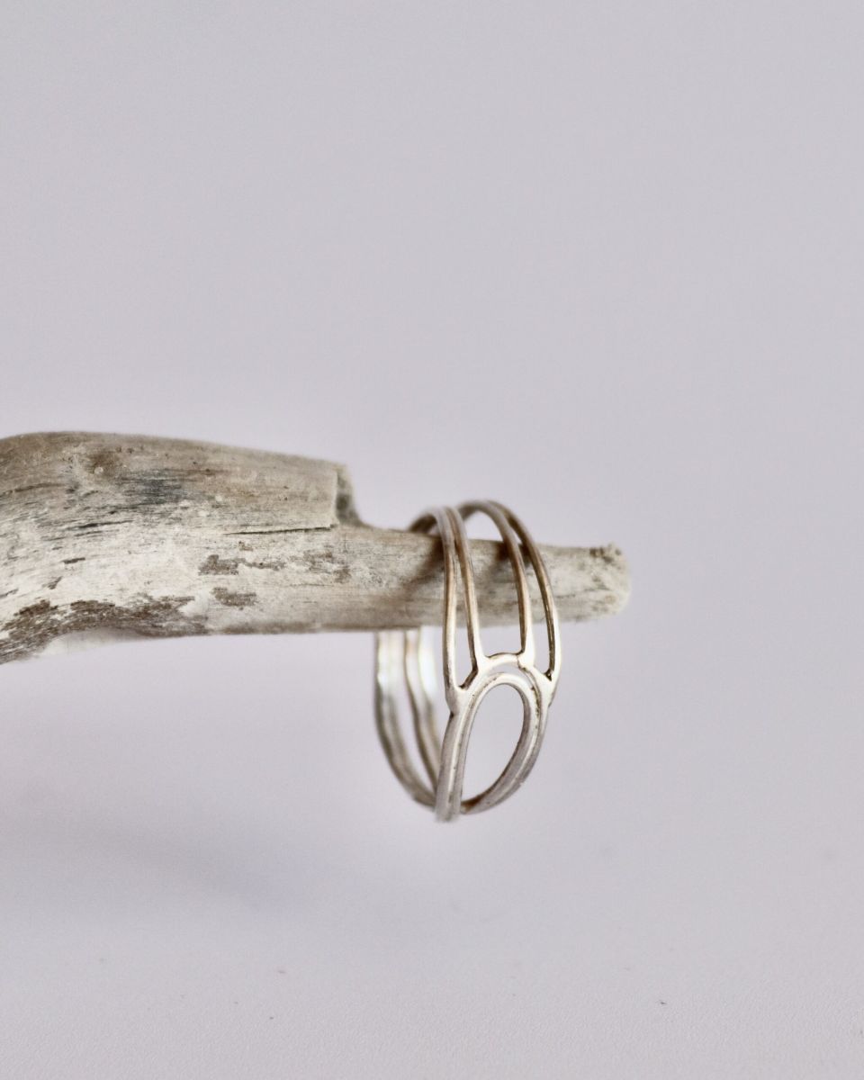 Bague boucle 2 Bague boucle, bague en argent fait main par Maryjou — vue 2