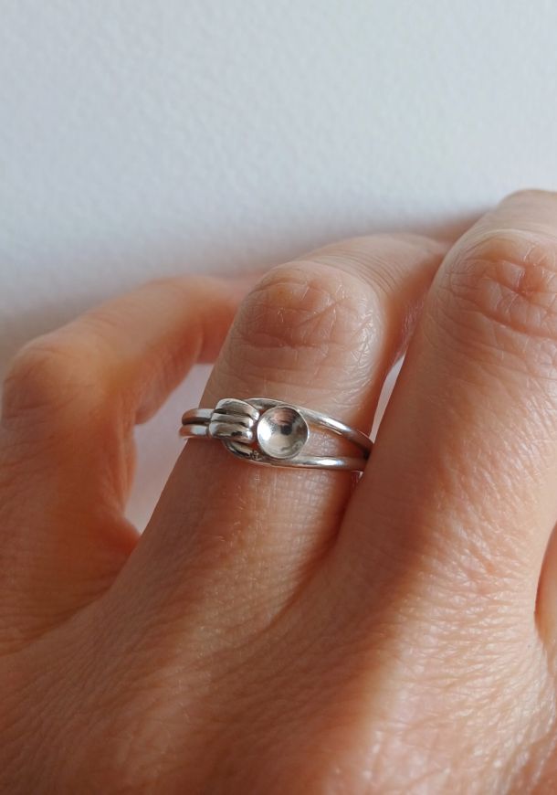 Bague cup, bague en argent fait main par Maryjou