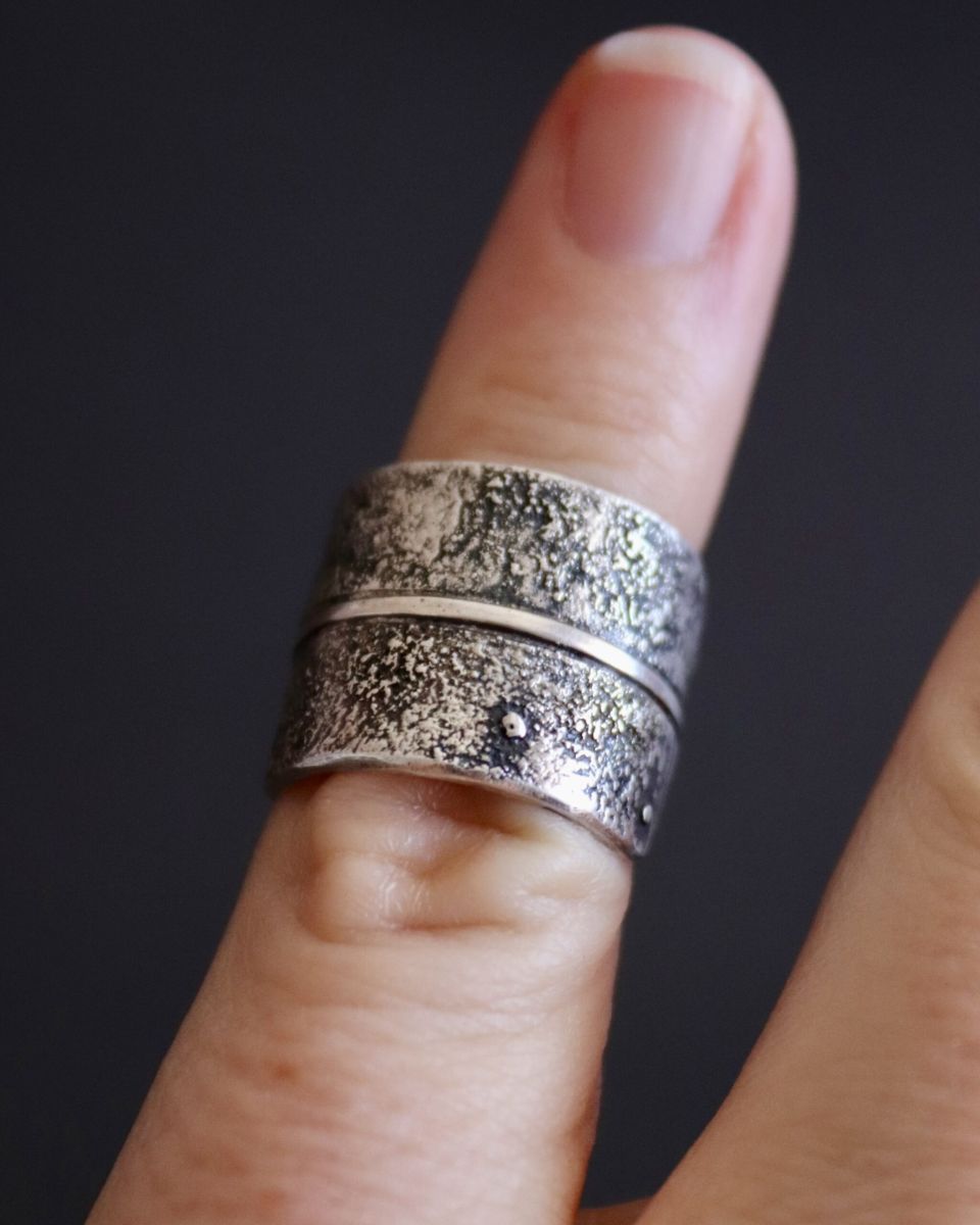 Bague ancrage, bague en argent fait main par Maryjou — vue 6