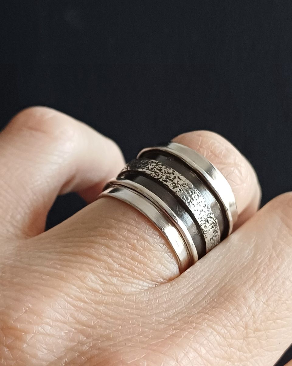 Bague tellure, bague en argent fait main par Maryjou