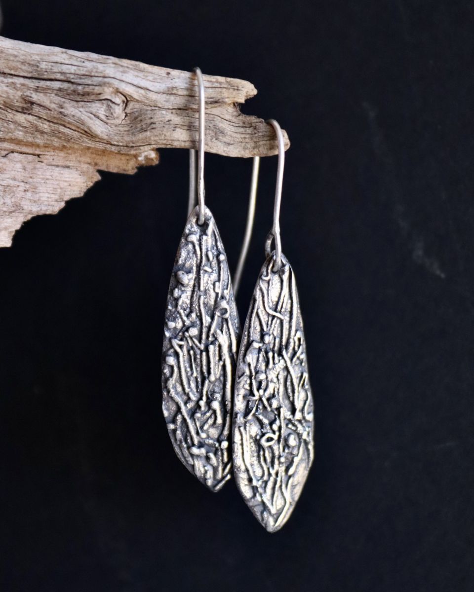 Boucles mary, boucles d’oreilles en argent fait main par Maryjou — vue 2